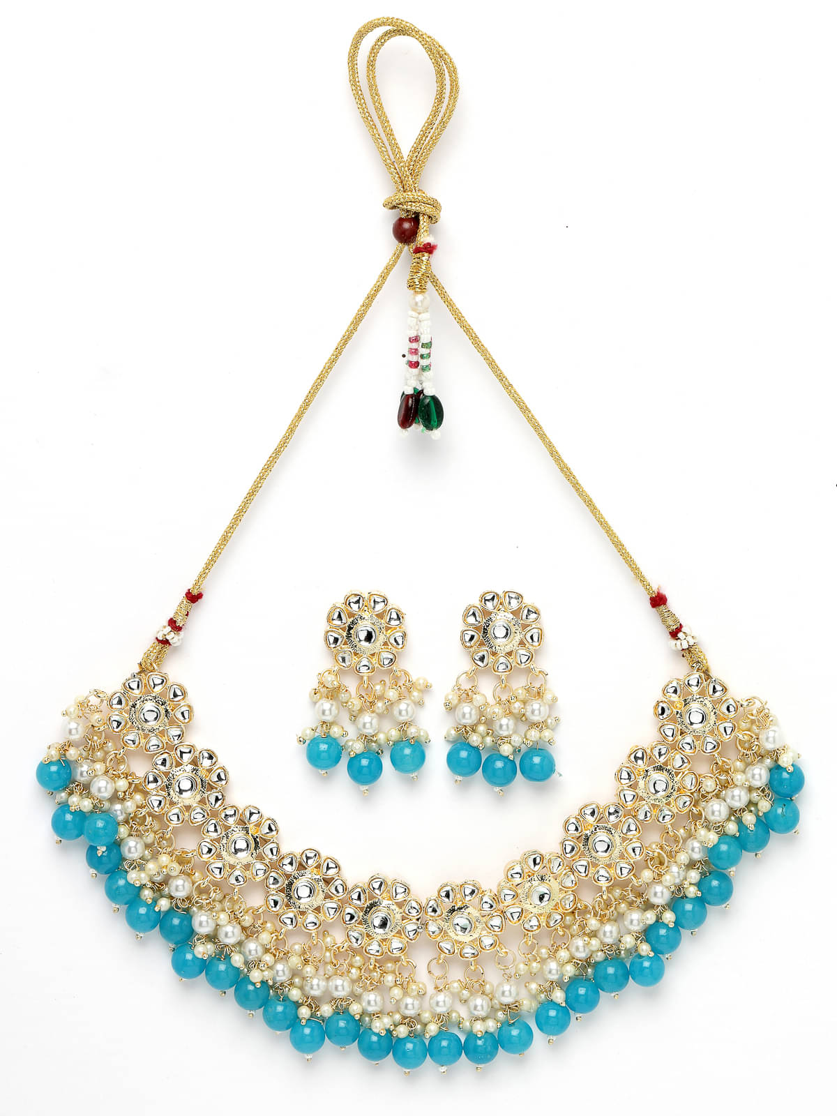     			Sukkhi Light Blue Alloy Necklace Set ( Pack of 1 )