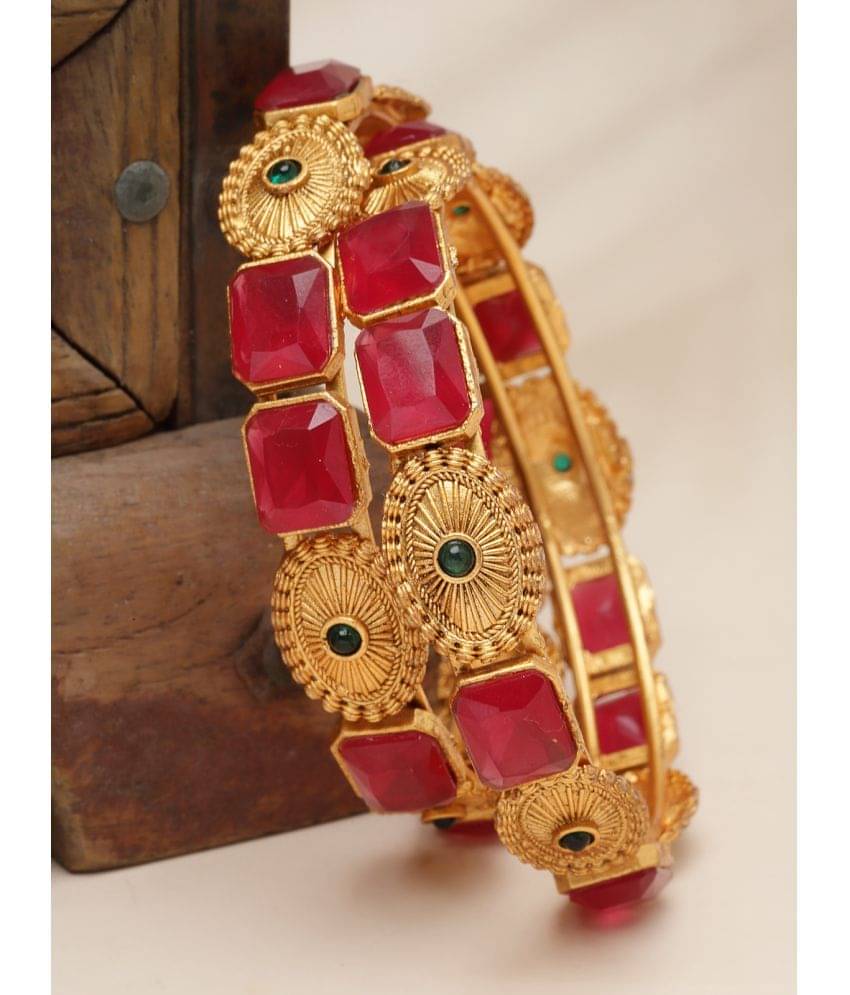     			Sukkhi Red Bangle Set ( Pack of 2 )