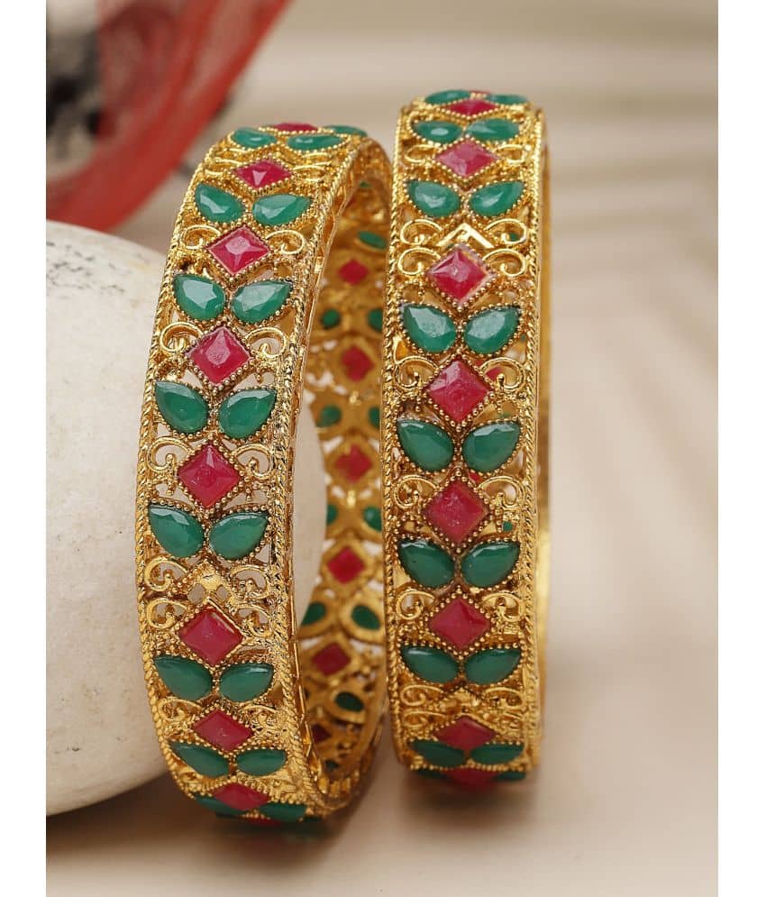 Sukkhi Red Bangle Set ( Pack of 2 ) - Bangles & Bracelets | Buy online on ZillyBuy