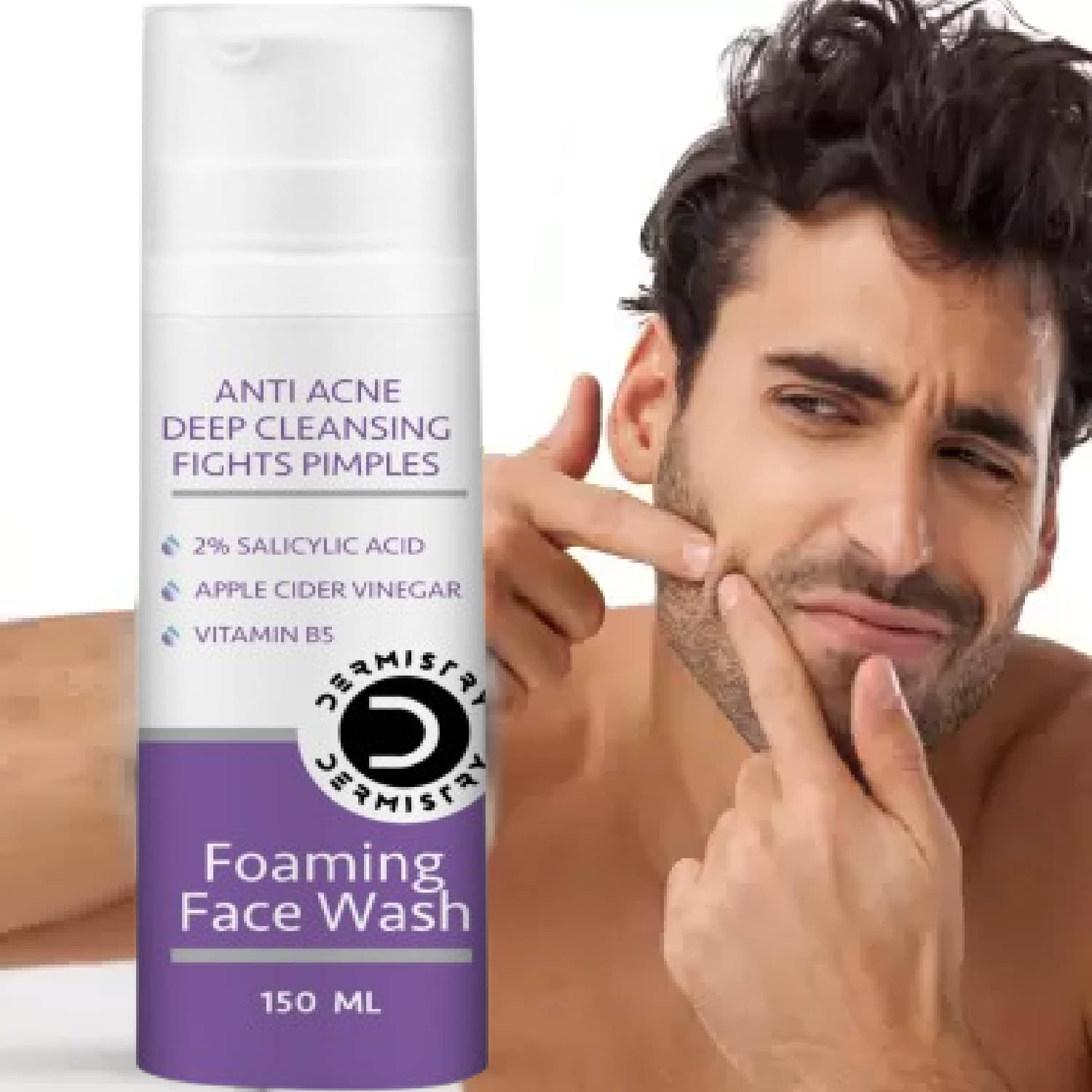     			Vigini 2% Salicylic Acid Anti Acne Oil Control Pimples Remover Foaming Toner Face Wash Cleanser Fights Blackheads Whiteheads Dark Spots Men Women Apple Cider Niacinamide Prone Oily Skin Removal Pigmentation Pore Tightening Cream Gel Facial Kit Serum Pack