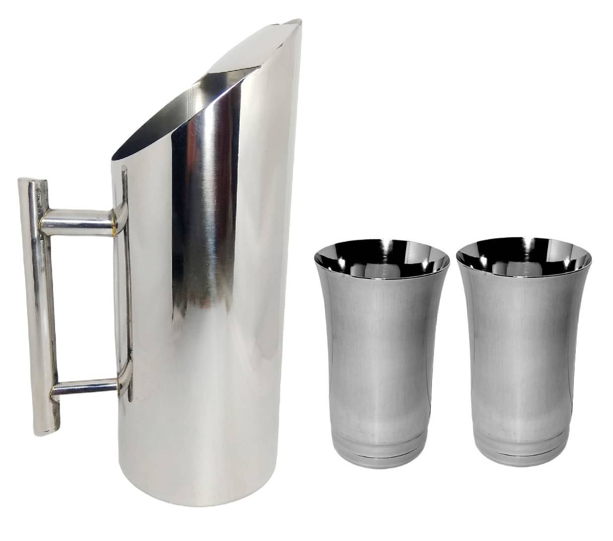 A & H ENTERPRISES Water Jug Daily Use Stainless Steel Jug and Glass Combo 1500 mL A & H ENTERPRISES Water Jug Daily Use Stainless Steel Jug and Glass Combo 1500 mL