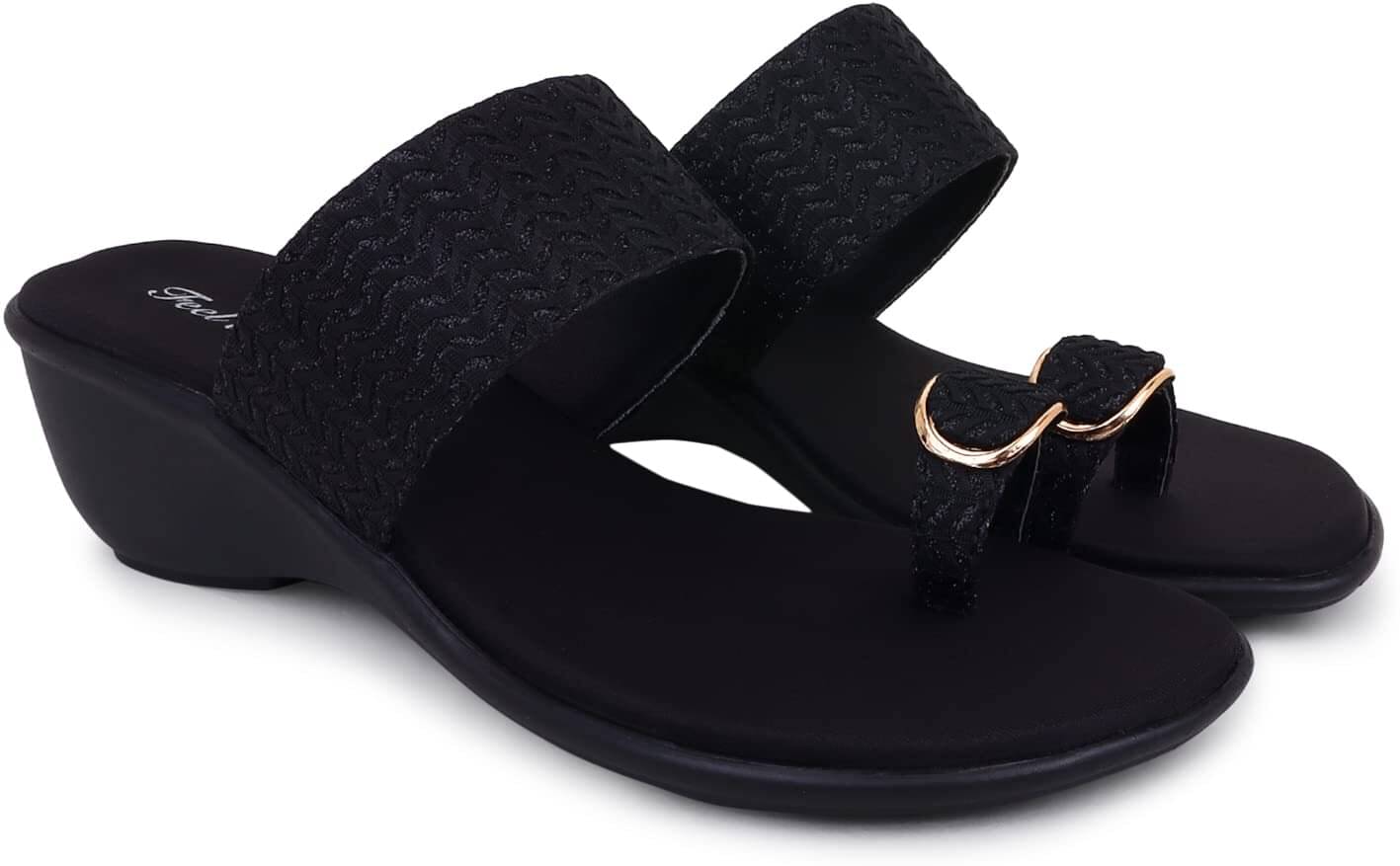 Feel It Black Women's Slip On Heels Feel It Black Women's Slip On Heels