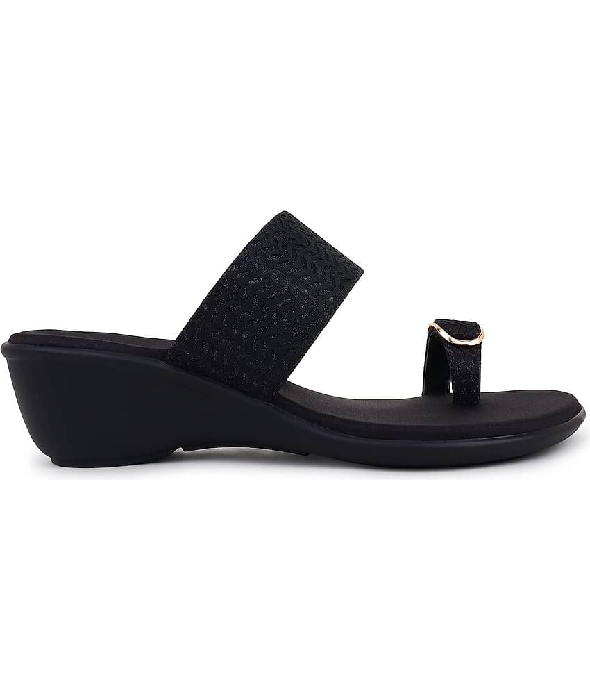 Feel It Black Women's Slip On Heels