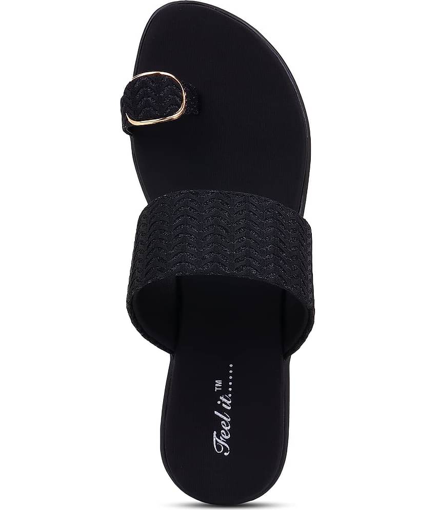 Feel It Black Women's Slip On Heels