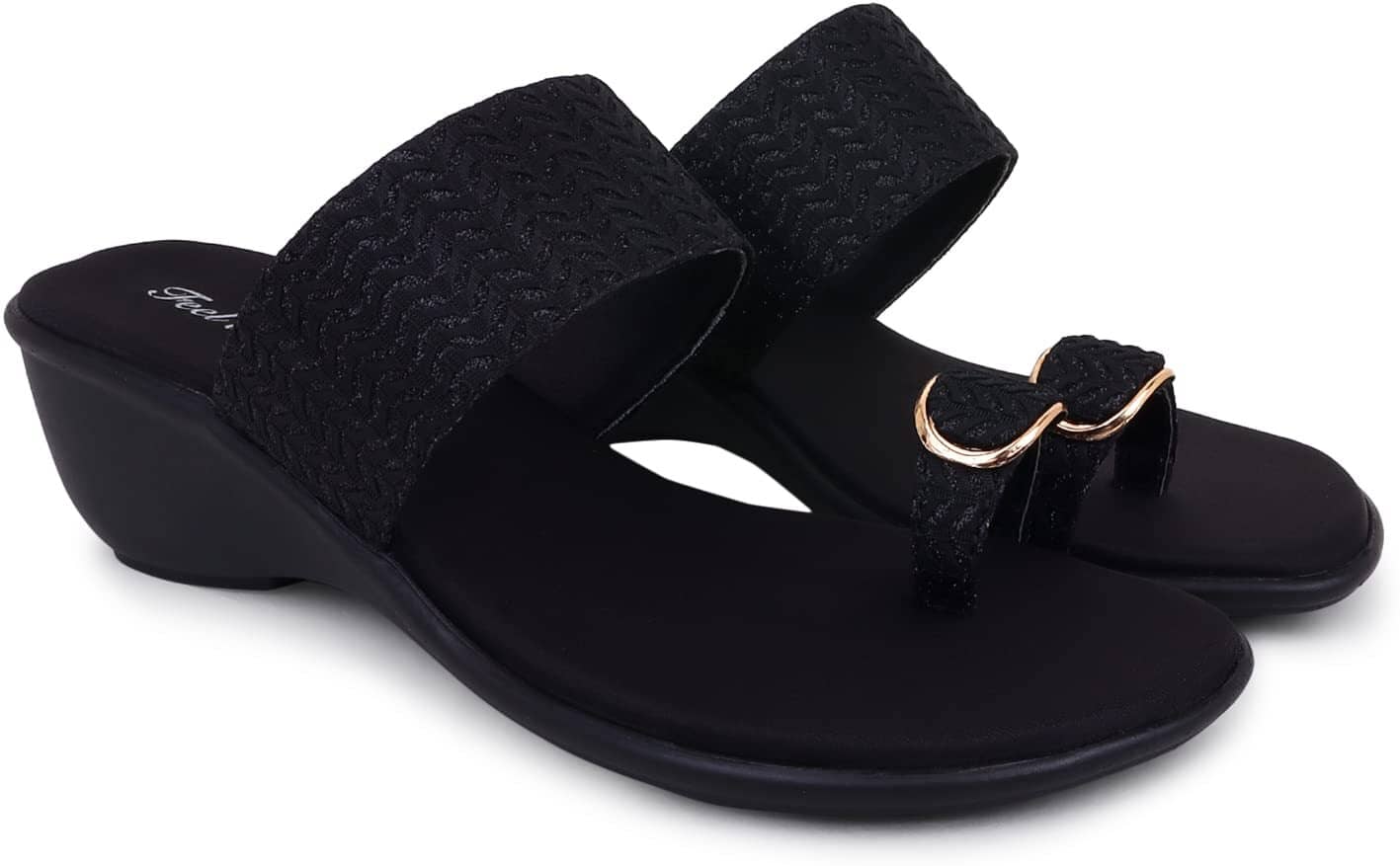 Feel It Black Women's Slip On Heels - Heels | Buy online on ZillyBuy