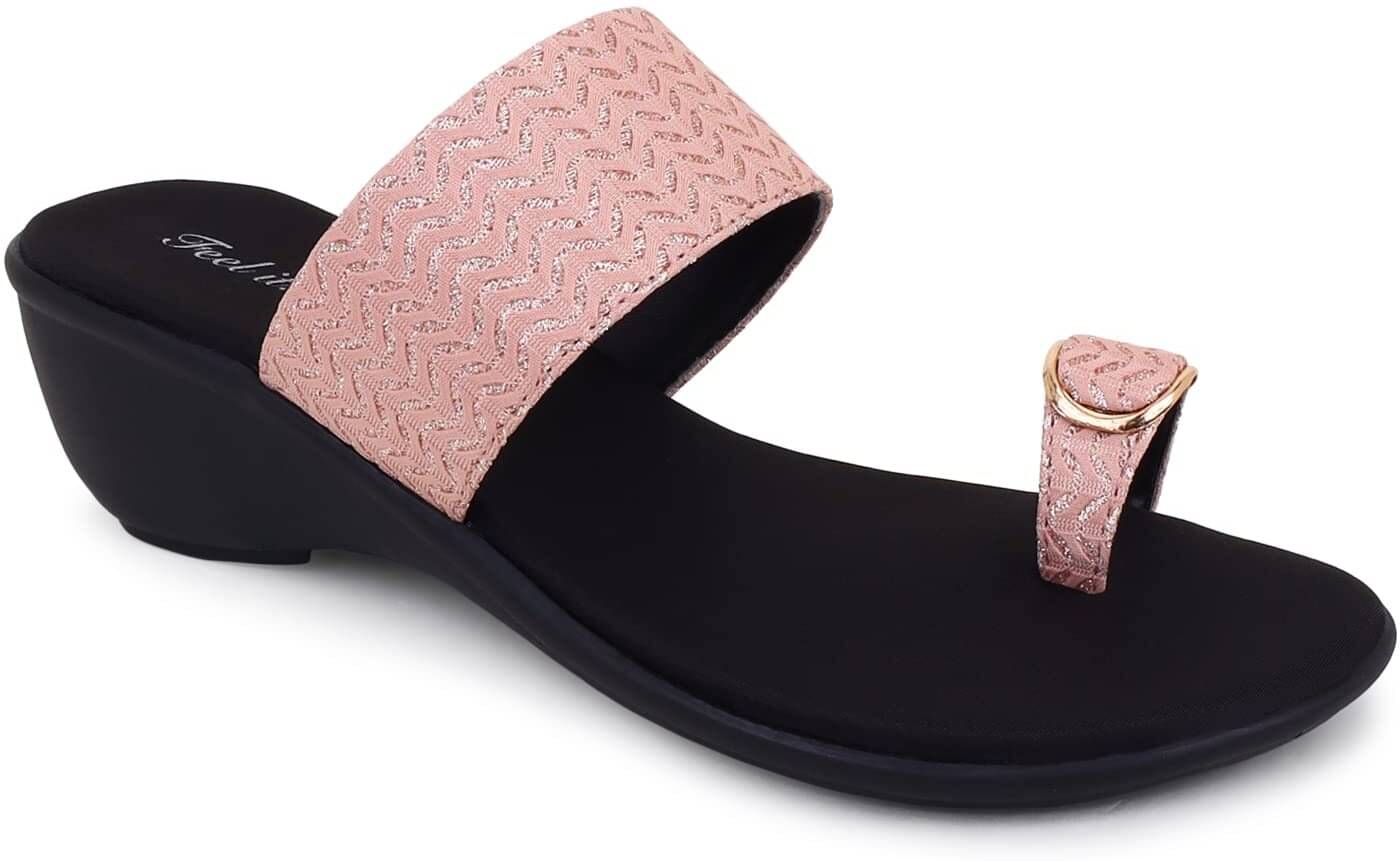 Feel It Peach Women's Slip On Heels Feel It Peach Women's Slip On Heels