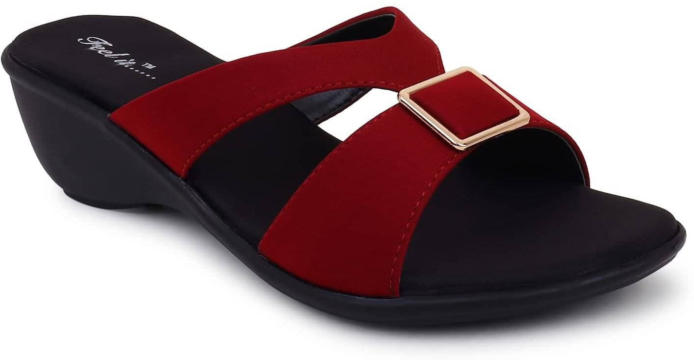 Feel It Red Women's Slip On Heels Feel It Red Women's Slip On Heels