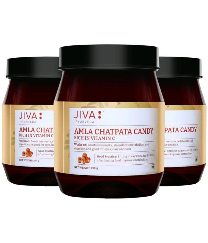Jiva Chatpata Amla Candy Hard Candies 200g (Pack of 3) Jiva Chatpata Amla Candy Hard Candies 200g (Pack of 3)