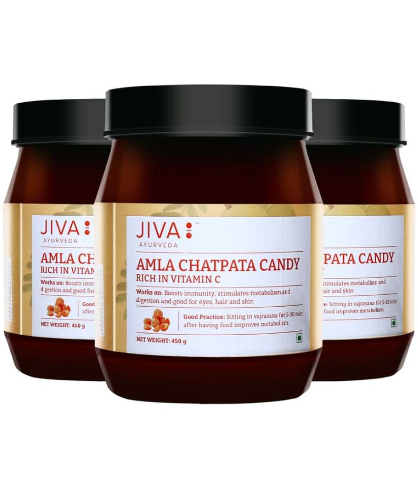 Jiva Ayurveda Amla Chatpata Candy Hard Candies -400g (Pack of 3)     			Jiva Ayurveda Amla Chatpata Candy Hard Candies -400g (Pack of 3)