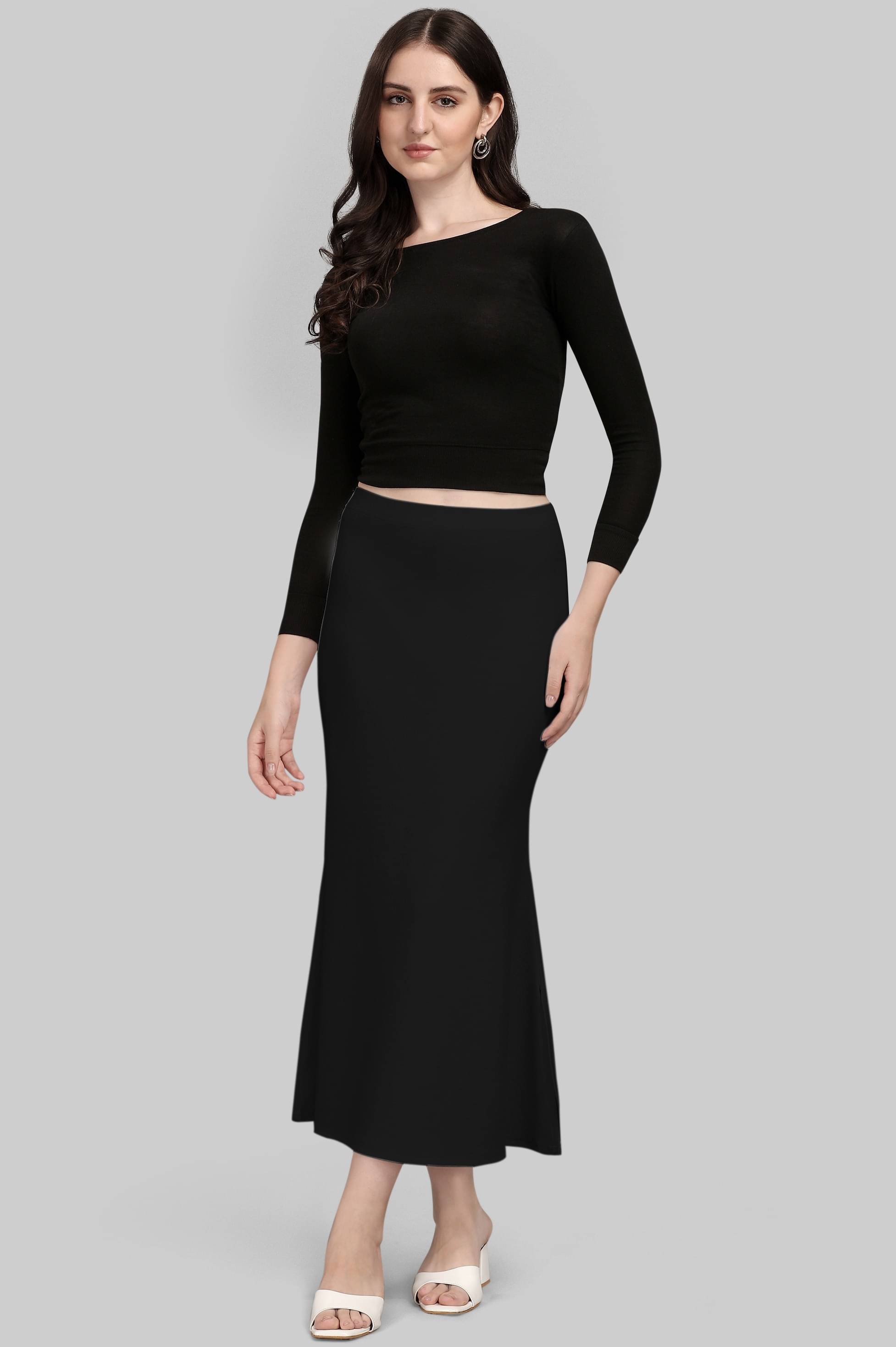 LEELAVATI Black Lycra Petticoat - Single LEELAVATI Black Lycra Petticoat - Single