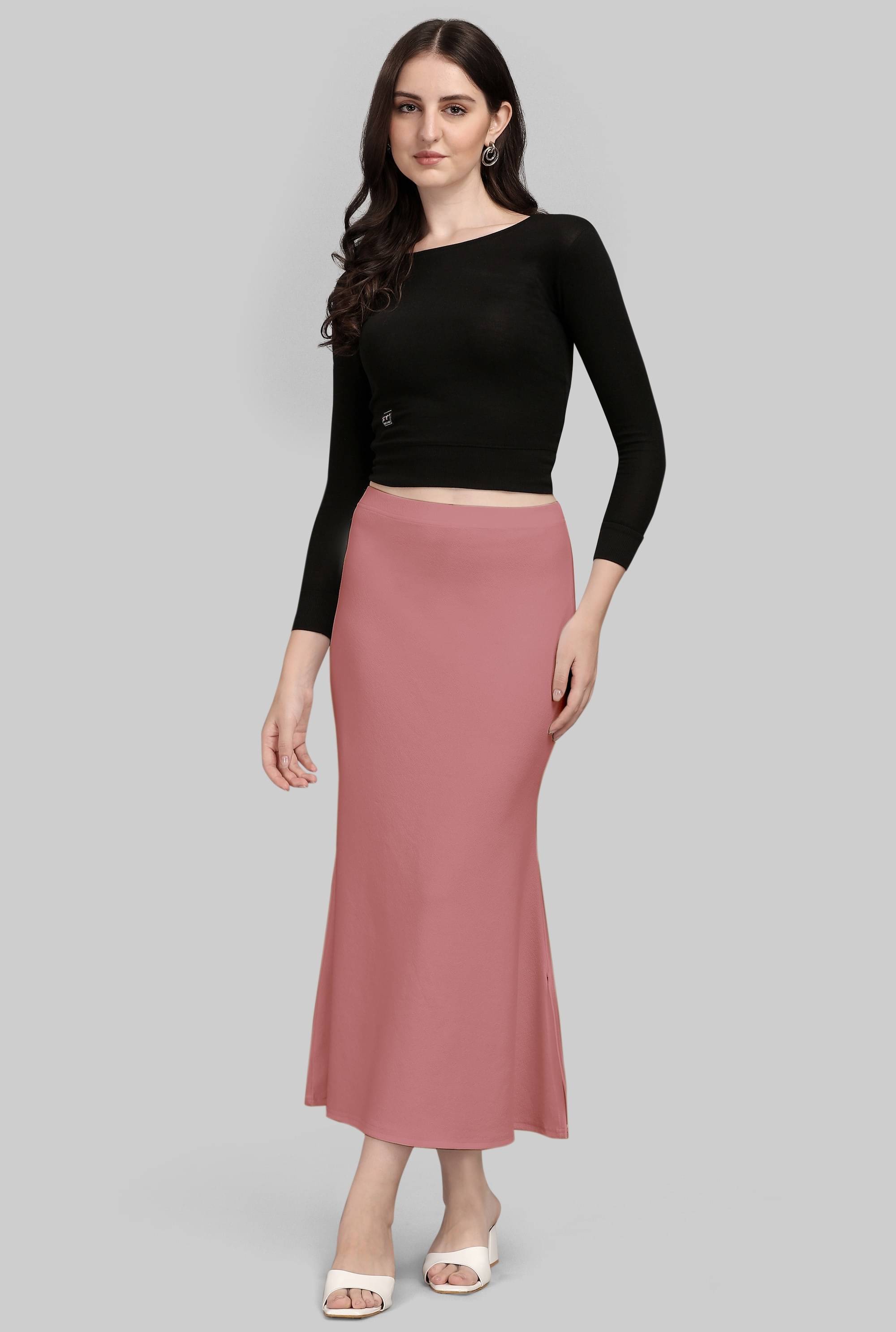     			LEELAVATI Pink Lycra Petticoat - Single