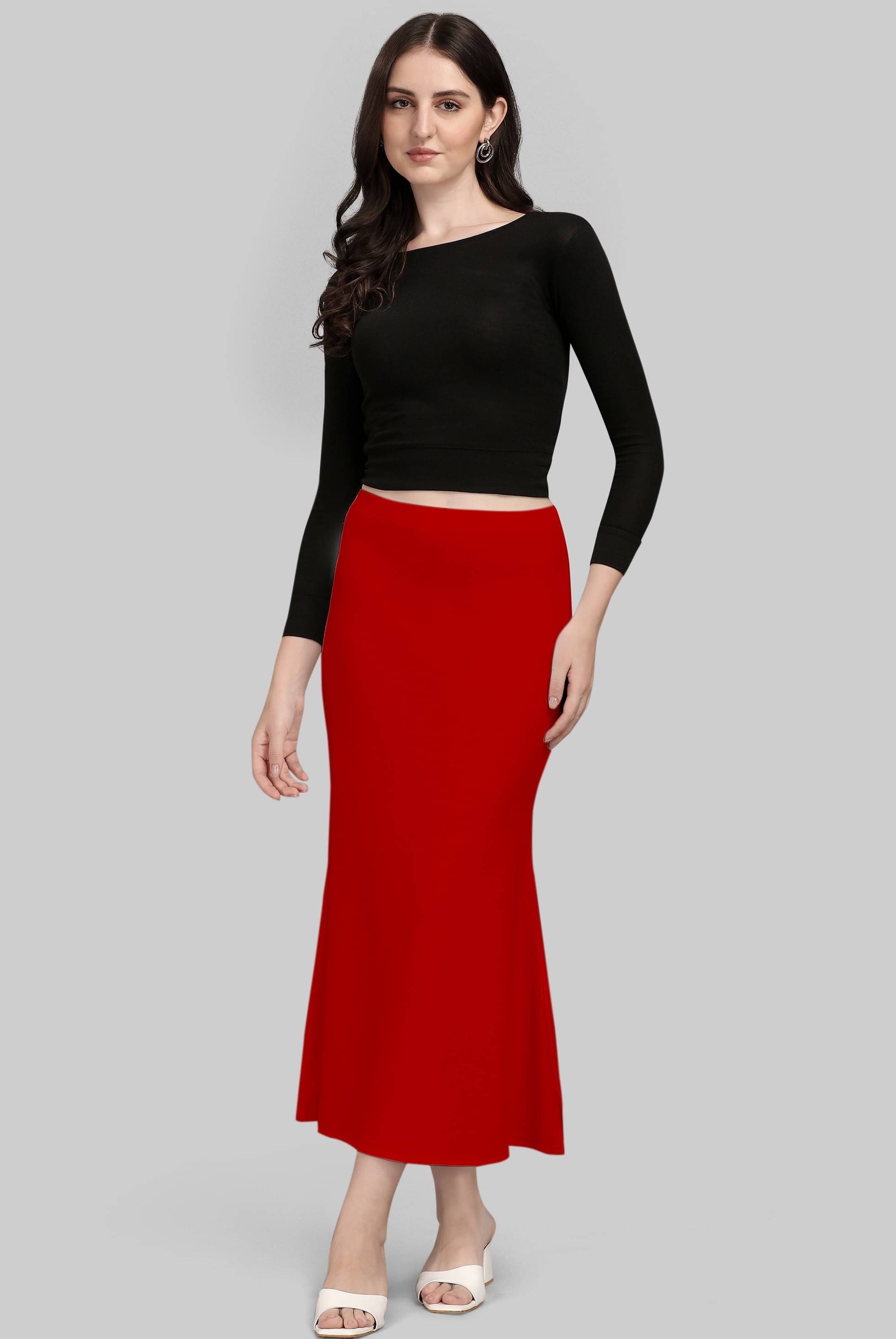     			LEELAVATI Red Lycra Petticoat - Single