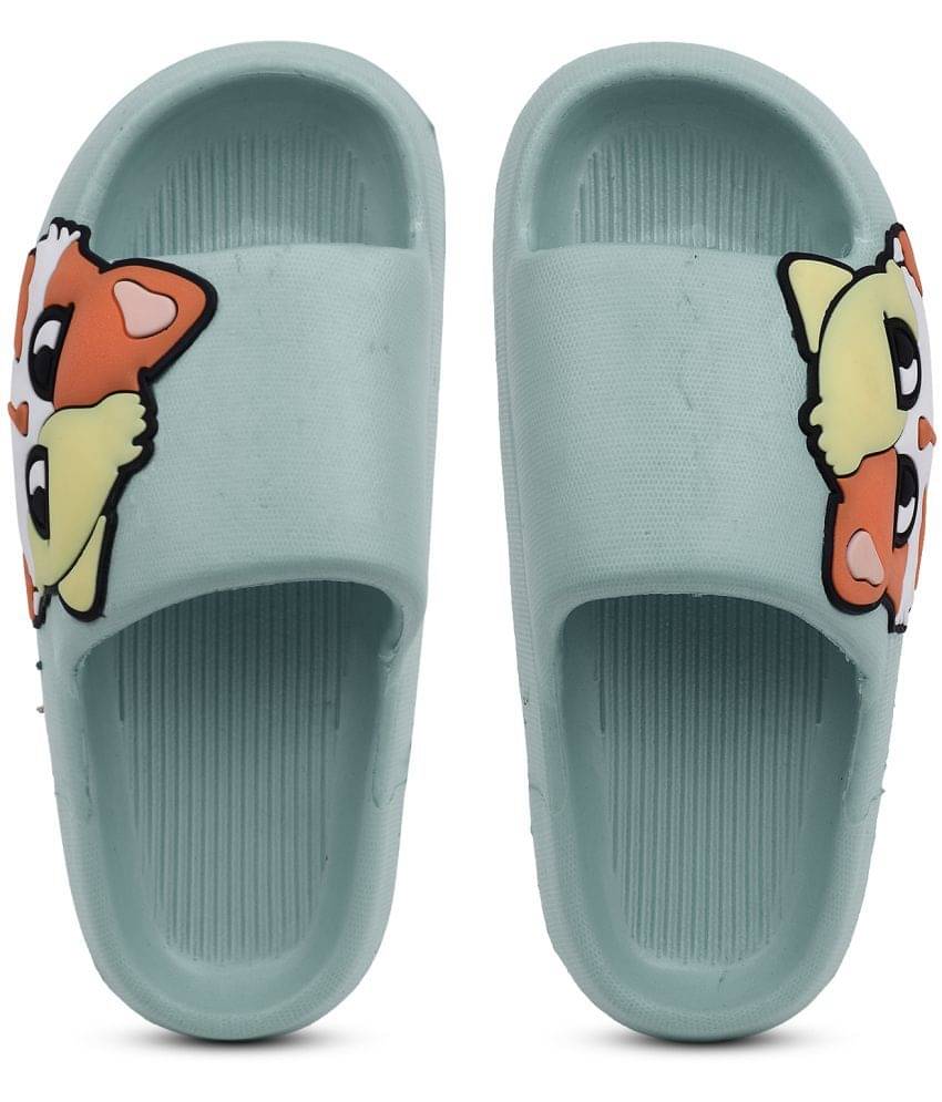 Pampy Angel Green Women's Slide Flip flop Pampy Angel Green Women's Slide Flip flop