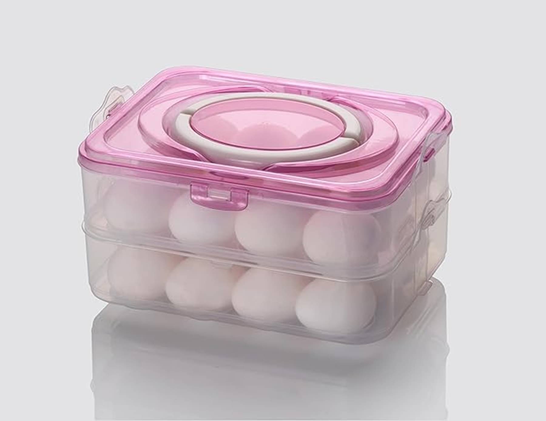     			iview kitchenware 24 Separator Refrigerator Egg Storage Container/Egg Box/ Egg storage basket with Carry Holder