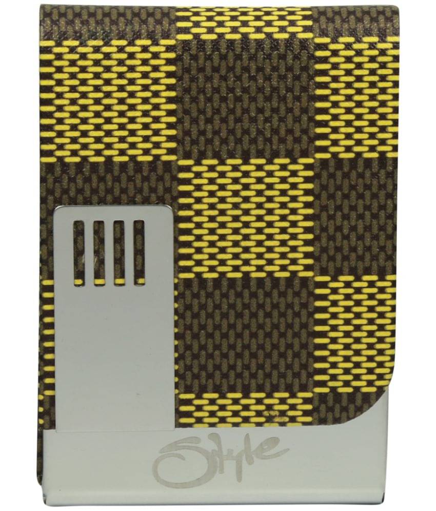    			STYLE SHOES Yellow Metallic Men's Travel Wallet ( Pack of 1 )