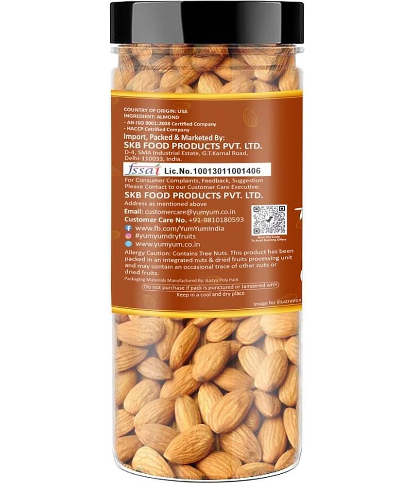 YUM YUM Premium California Almond Badam 450g (Pack of 3 -150g Each) Almonds (3 x 150 g)