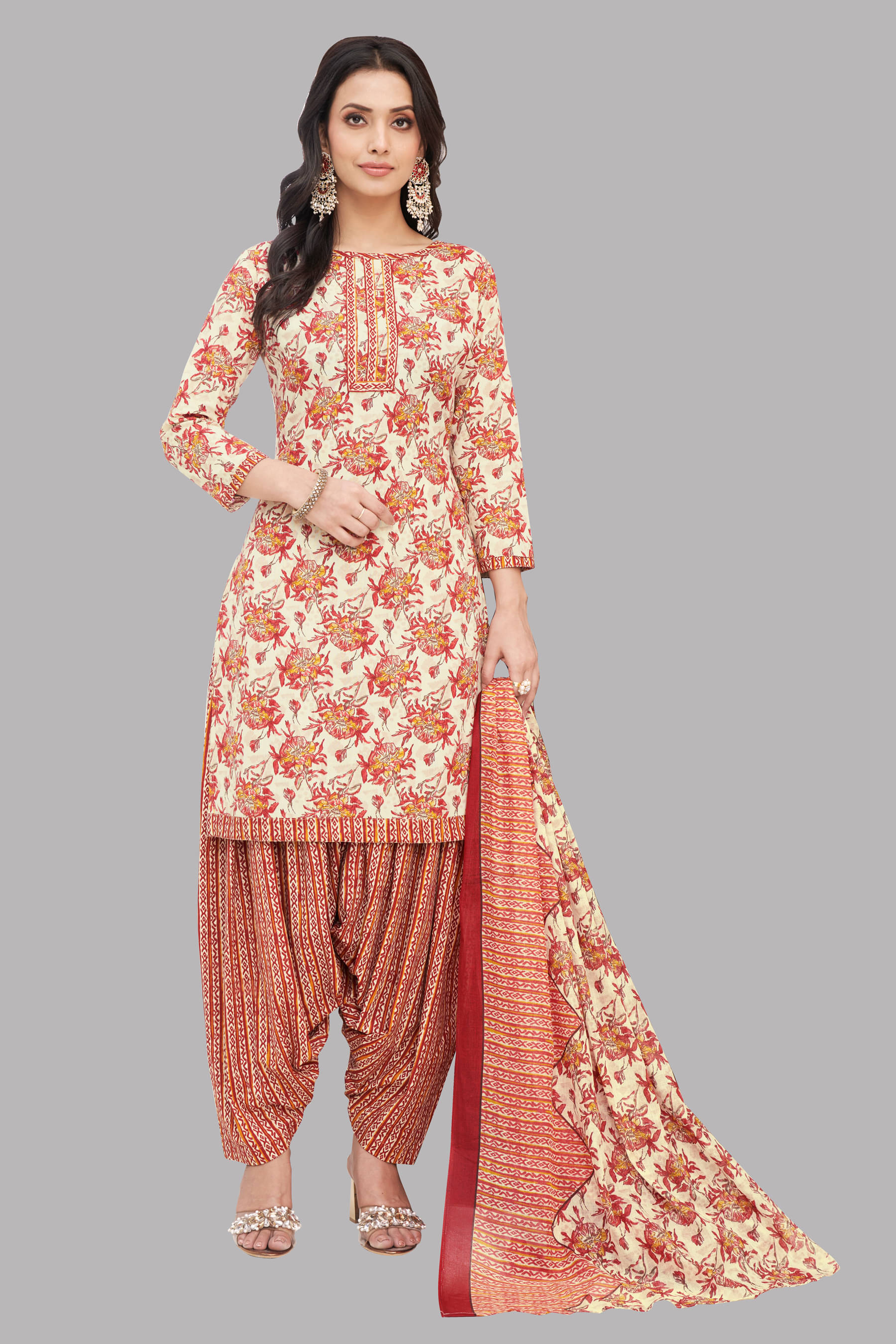 shree jeenmata collection Unstitched Cotton Printed Dress Material - Multicolor ( Pack of 1 ) shree jeenmata collection Unstitched Cotton Printed Dress Material - Multicolor ( Pack of 1 )