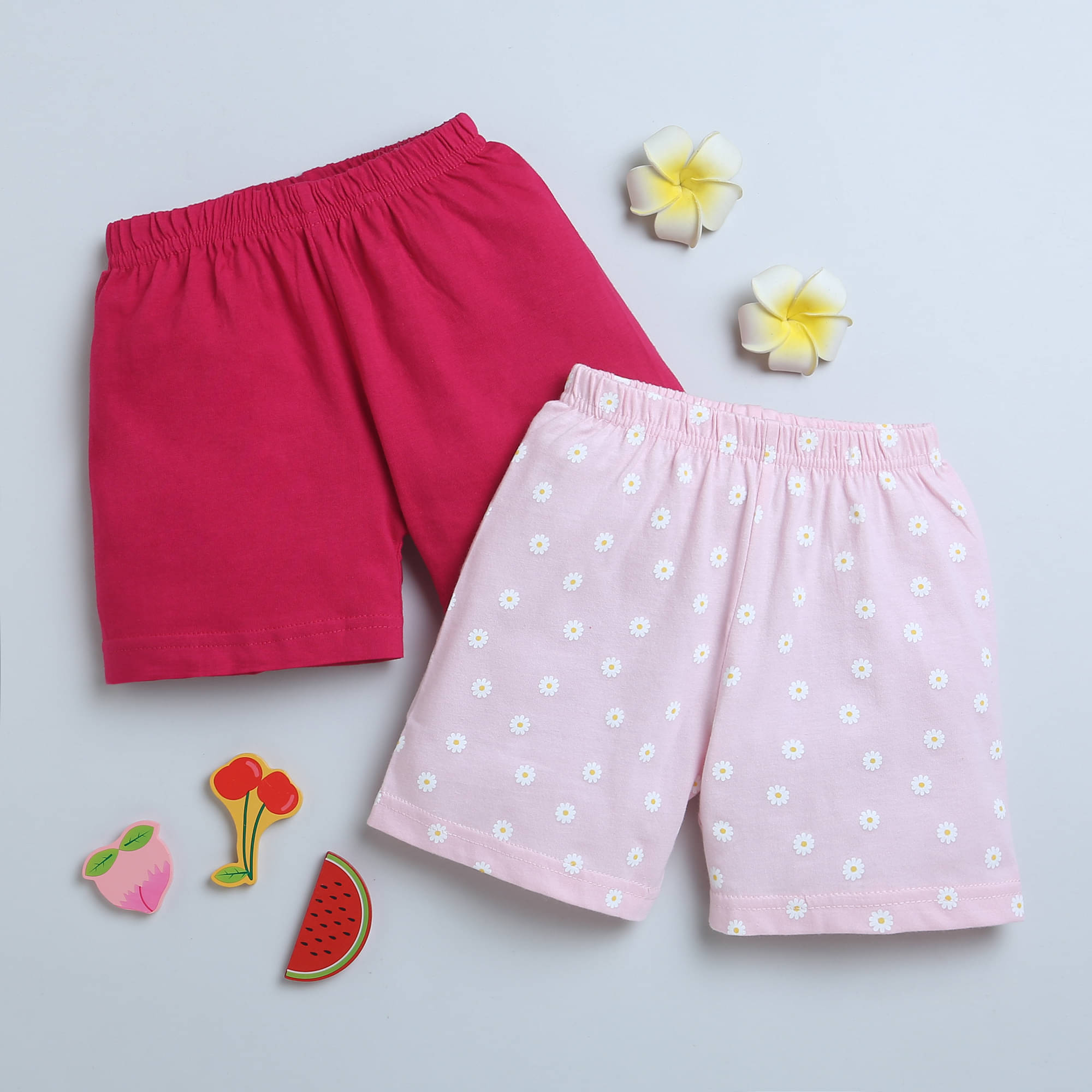     			BUMZEE Pack of 2 Girls Cotton Shorts ( Light Pink )