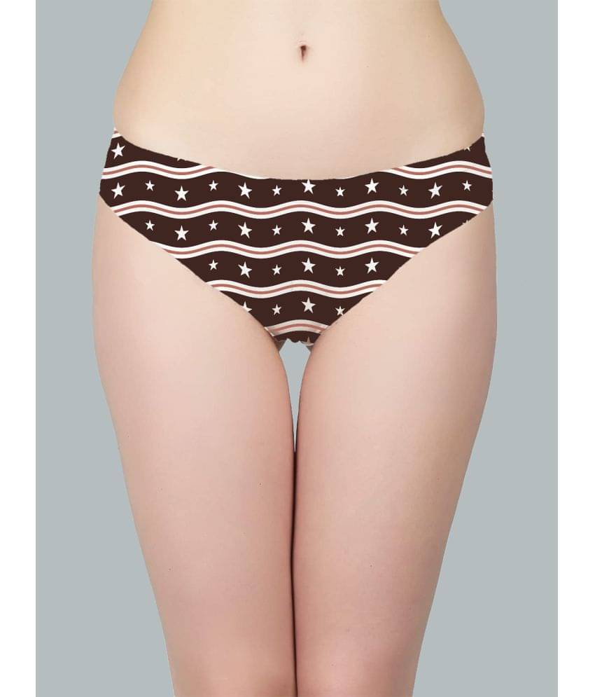     			D Naked Cotton Lycra Printed Women's Bikini ( Brown )