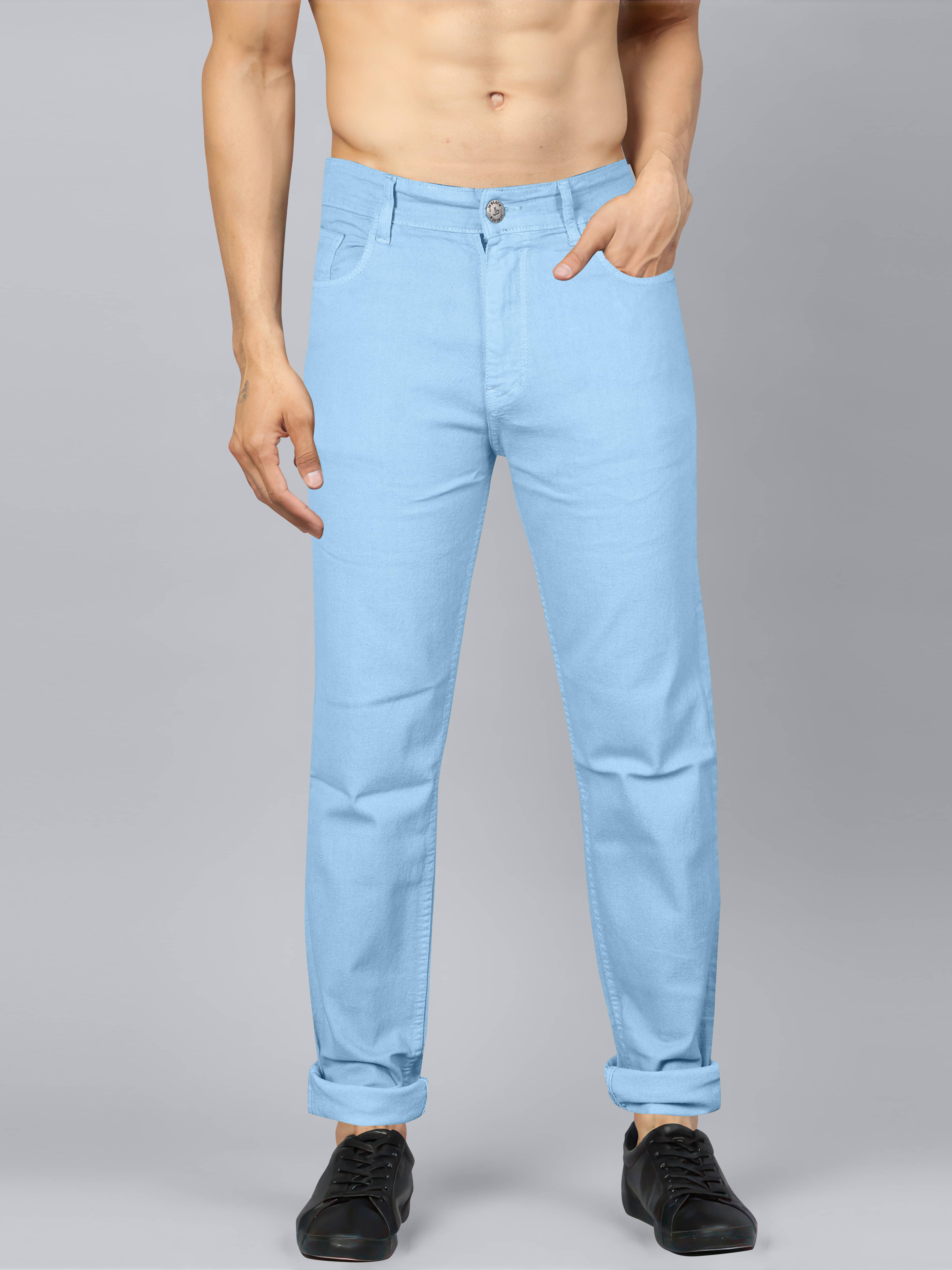     			JB JUST BLACK Regular Fit Cuffed Hem Men's Jeans - Blue ( Pack of 1 )