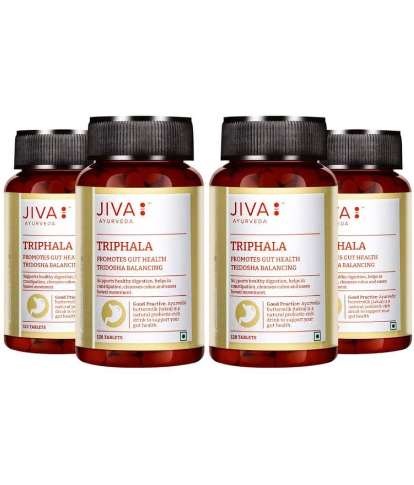 Jiva Triphala Tablets For Immunity Booster Relives Constipation - 120 Nos (Pack of 4)