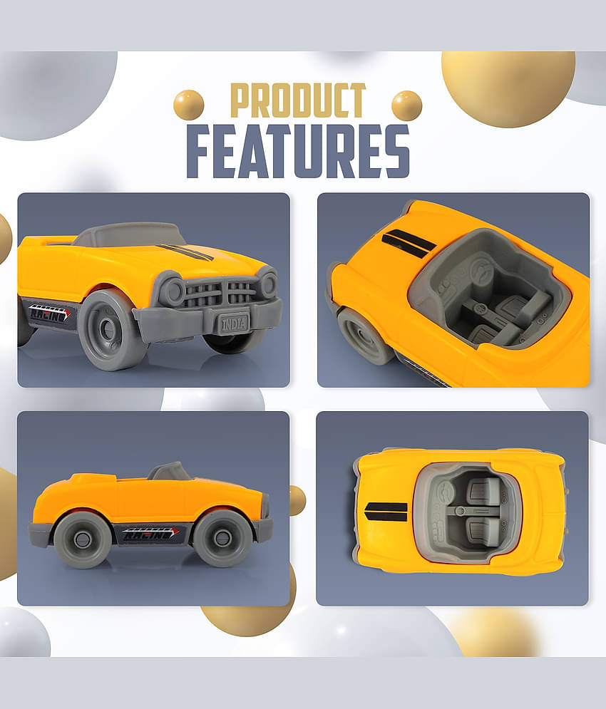 NHR Dinky Push Car Toy for Kids, Car for Kids, Toy Car, Toy for Kids, Push Car, Pull Car, Manual Pull Car Toy, Dinky Car-White