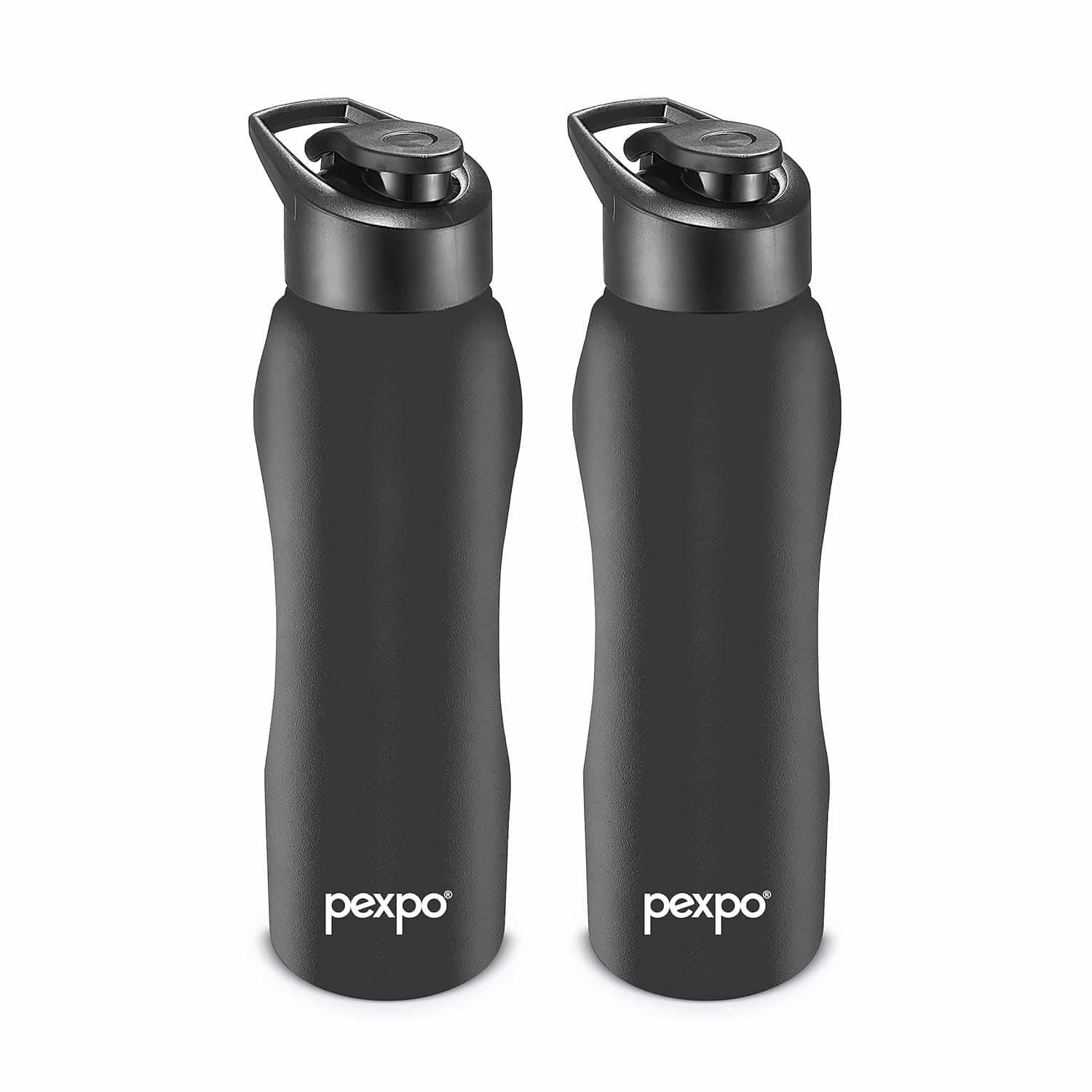 Pexpo Stainless Steel Sports/Fridge Water Bottle Green Sipper Water Bottle 750 ml mL ( Set of 2 )