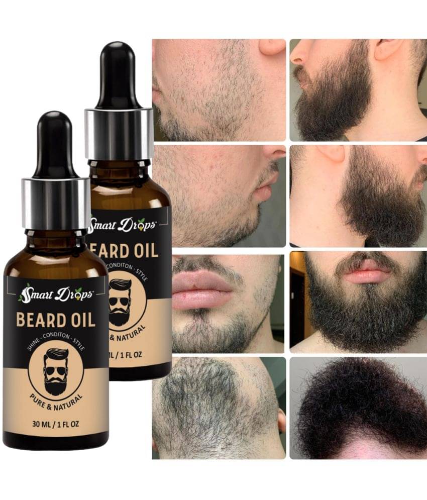     			Smartdrops 60mL Promotes Beard Growth Beard Oil ( Pack of 2 )