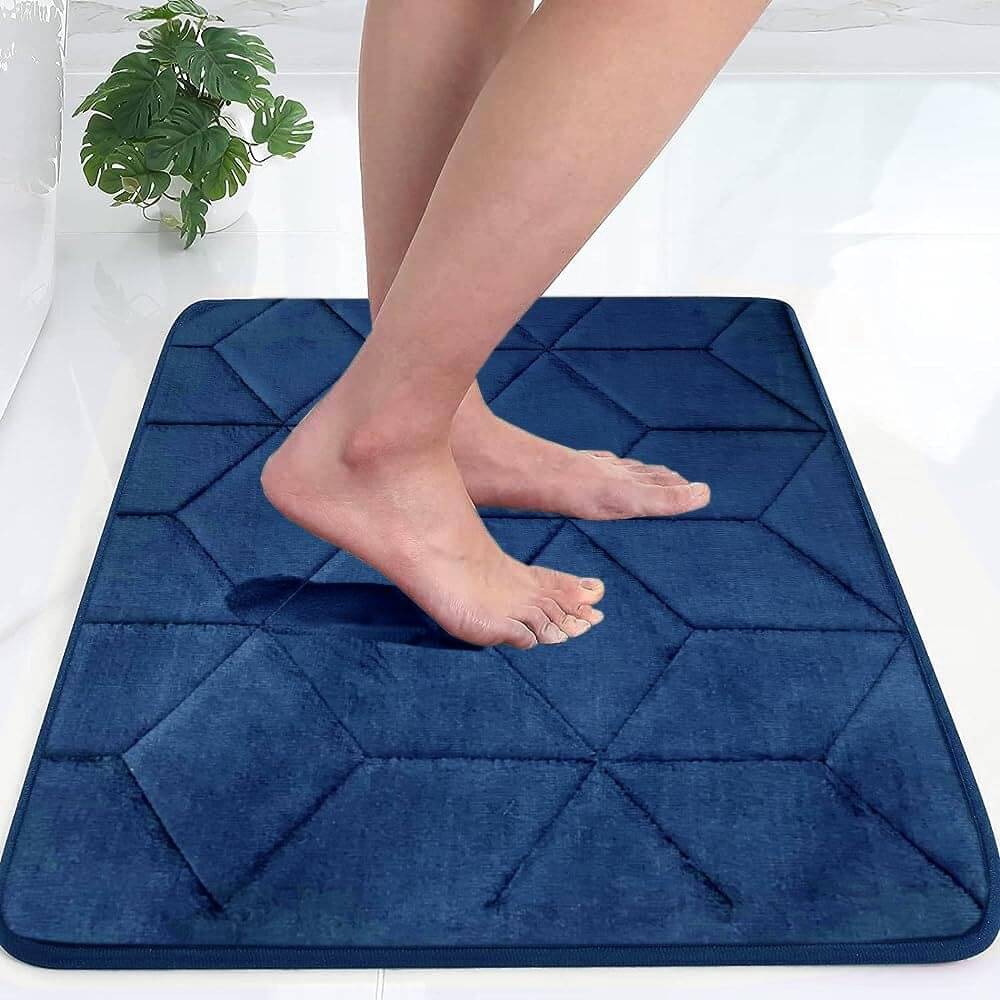     			Status Anti-skid Others Bath Mat 40x60 cm ( Pack of 1 ) - Blue