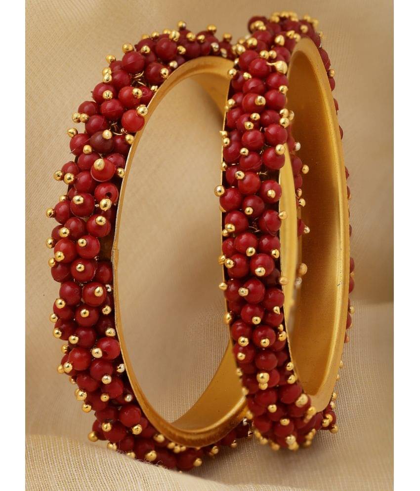 Sukkhi Maroon Bangle Set ( Pack of 2 ) Sukkhi Maroon Bangle Set ( Pack of 2 )