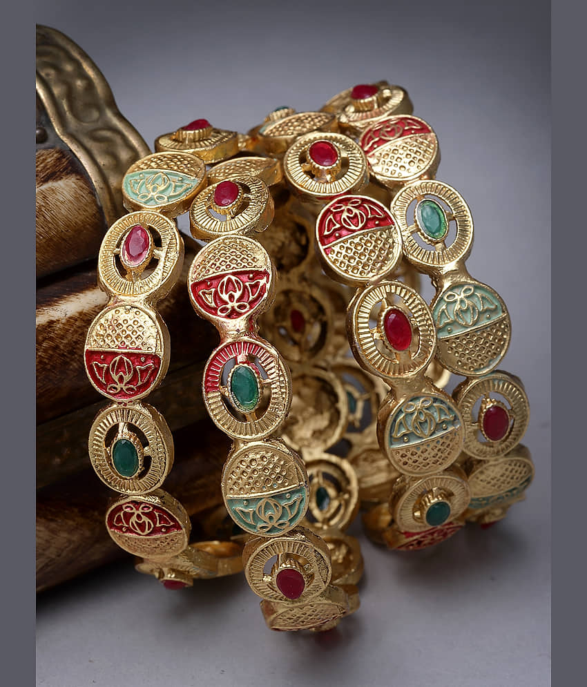 Sukkhi Red Bangle Set ( Pack of 4 ) - Bangles & Bracelets | Buy online on ZillyBuy