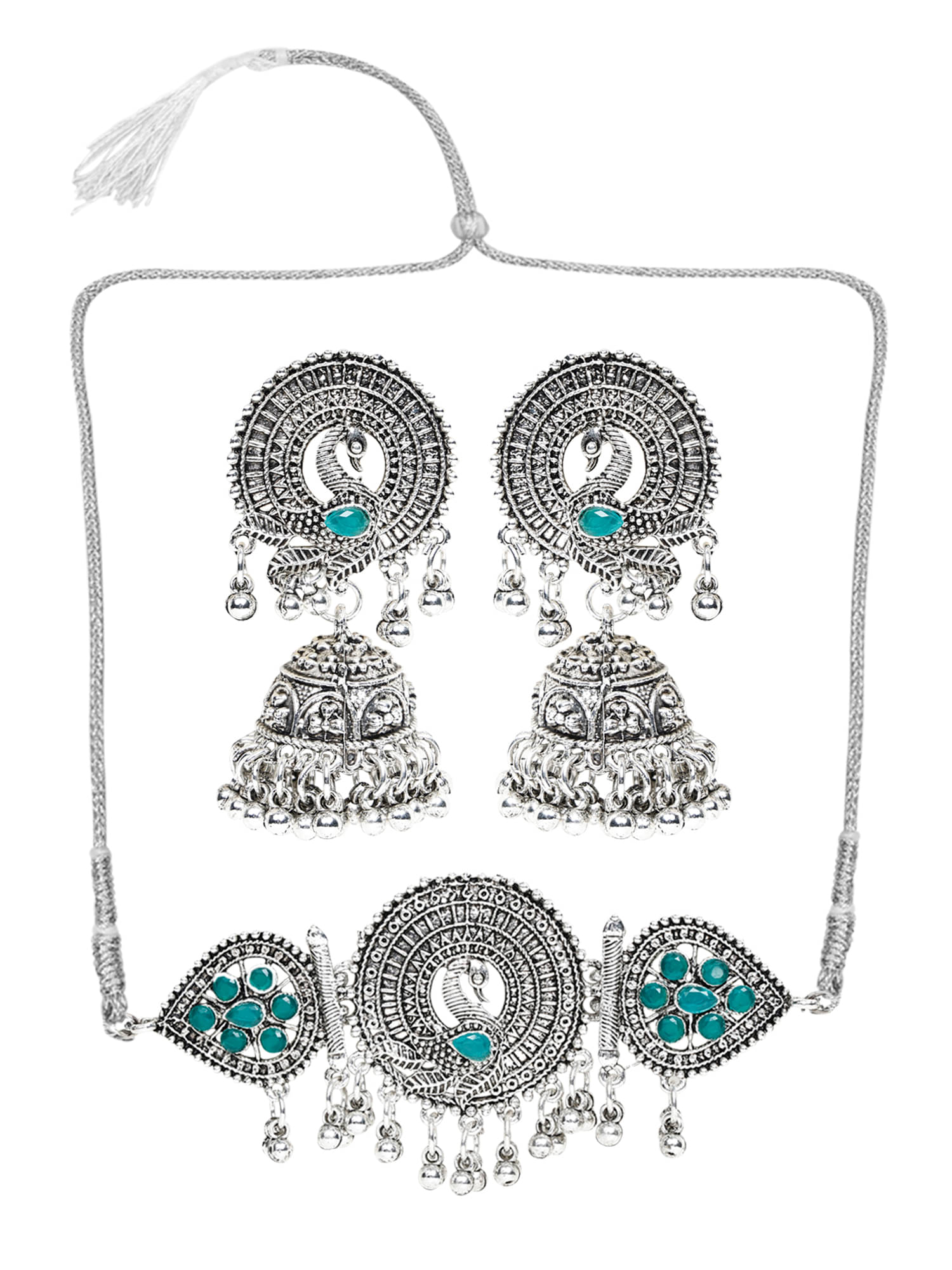     			Sunhari Jewels Green Alloy Necklace Set ( Pack of 1 )