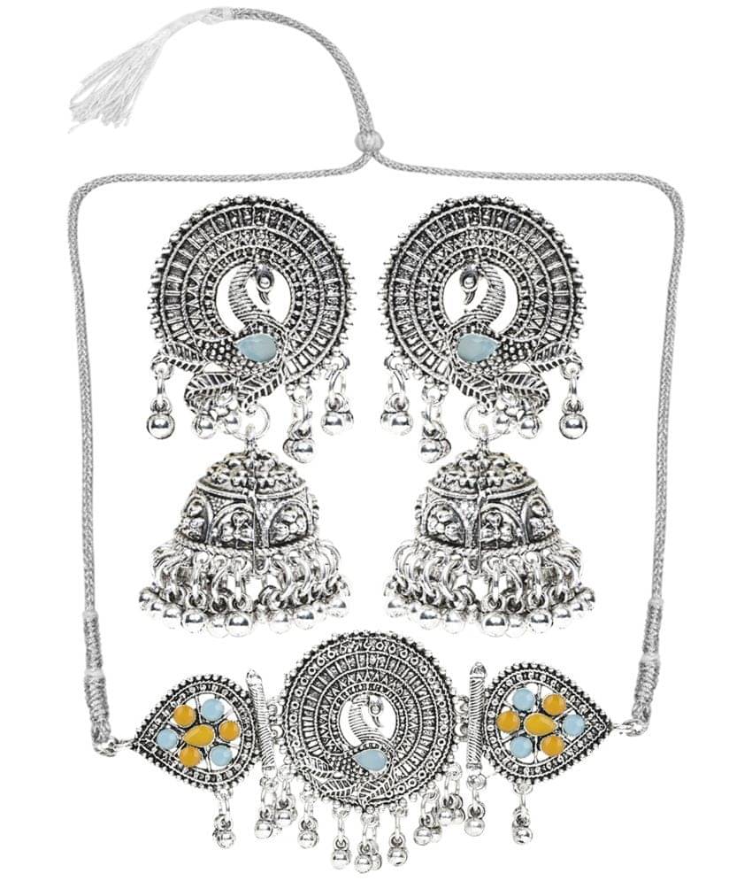     			Sunhari Jewels Multi Color Alloy Necklace Set ( Pack of 1 )