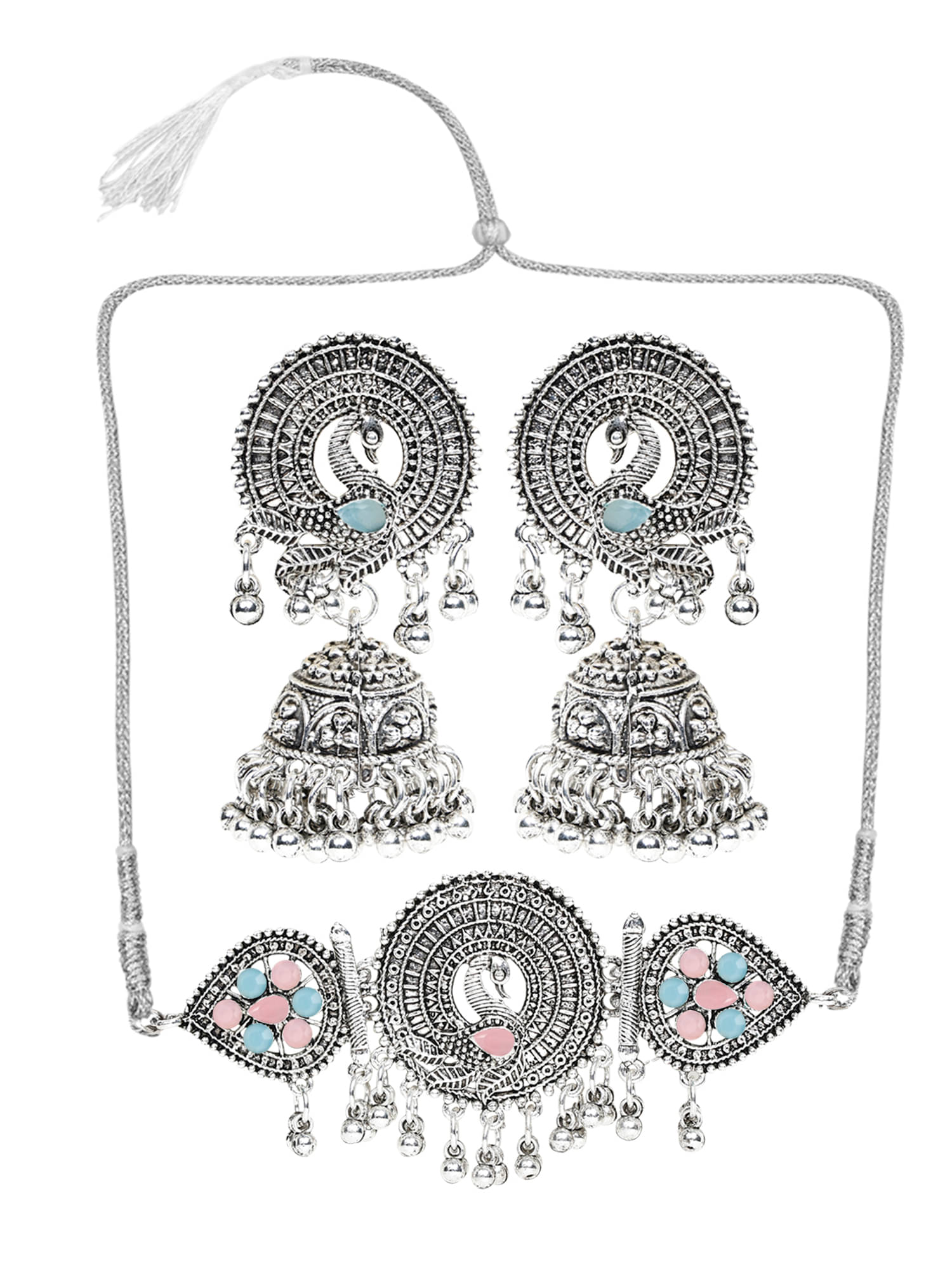     			Sunhari Jewels Multi Color Alloy Necklace Set ( Pack of 1 )