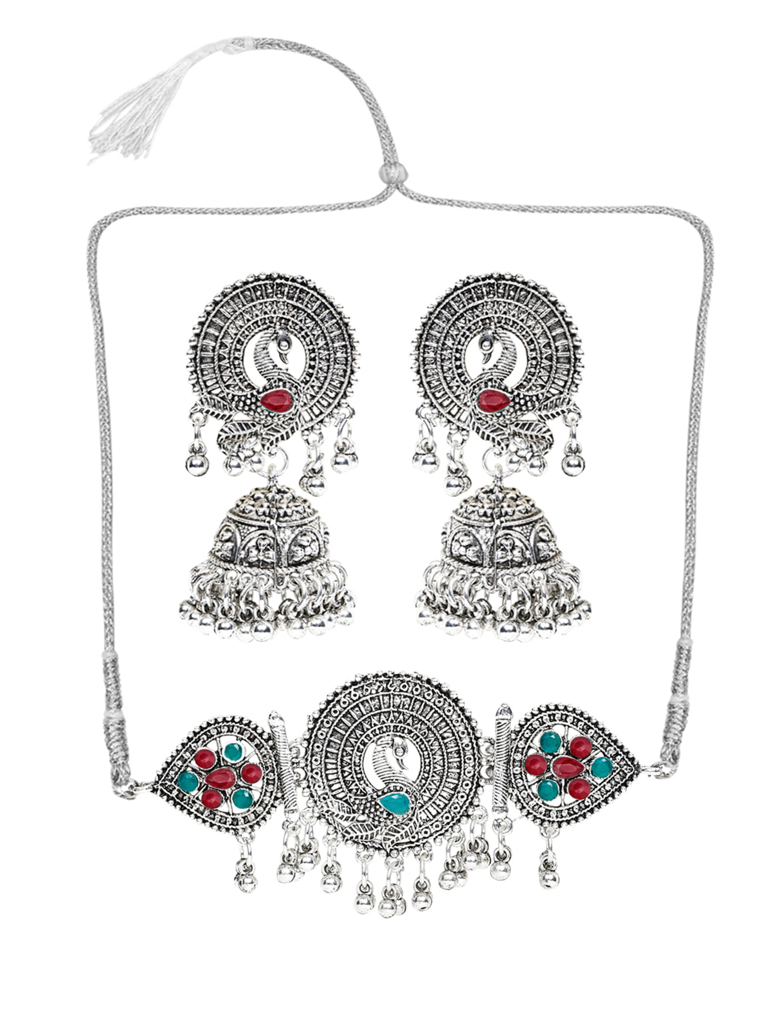     			Sunhari Jewels Multi Color Alloy Necklace Set ( Pack of 1 )