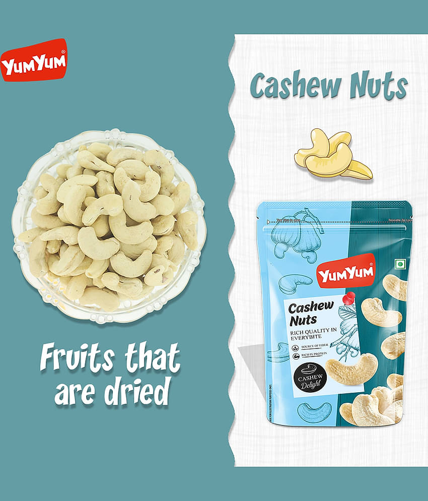 YUM YUM Daily Needs Dry Fruits Combo (Kaju 500gm & Badam 500gm) - Cashews, Almonds (2 x 500 g)