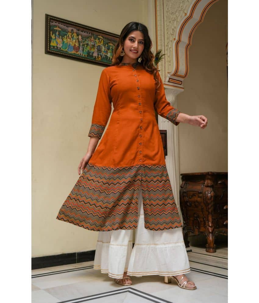 Yash Gallery Rayon Printed A-line Women's Kurti - Multicolor ( Pack of 1 ) - Kurtis, Tunics | Buy online on ZillyBuy