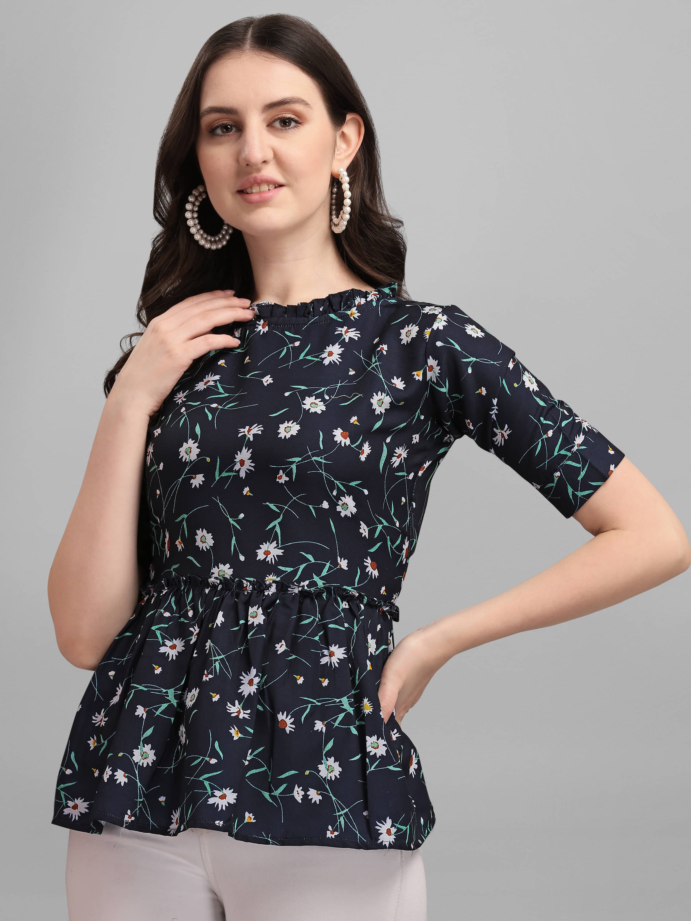 gufrina Women's Rayon Regular Top ( Black ) gufrina Women's Rayon Regular Top ( Black )