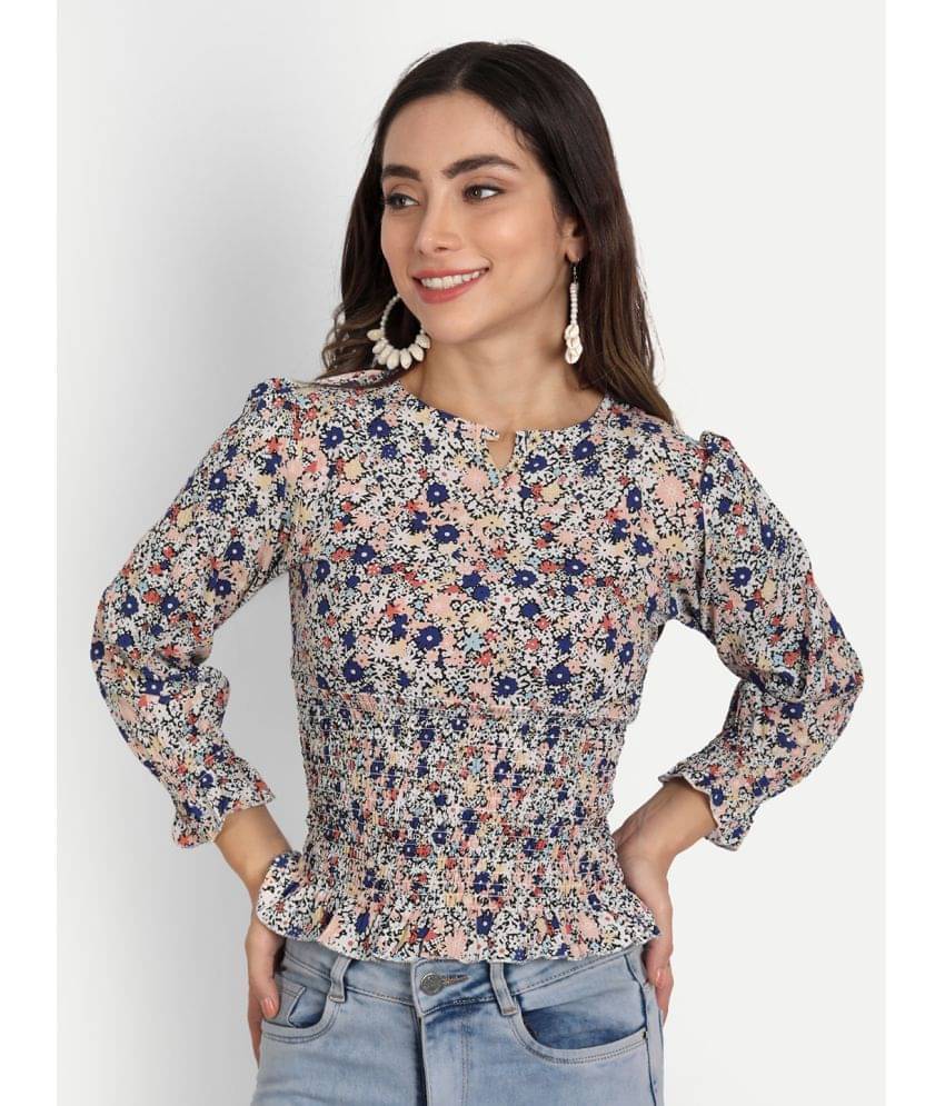     			gufrina Women's Rayon Regular Top ( Blue )