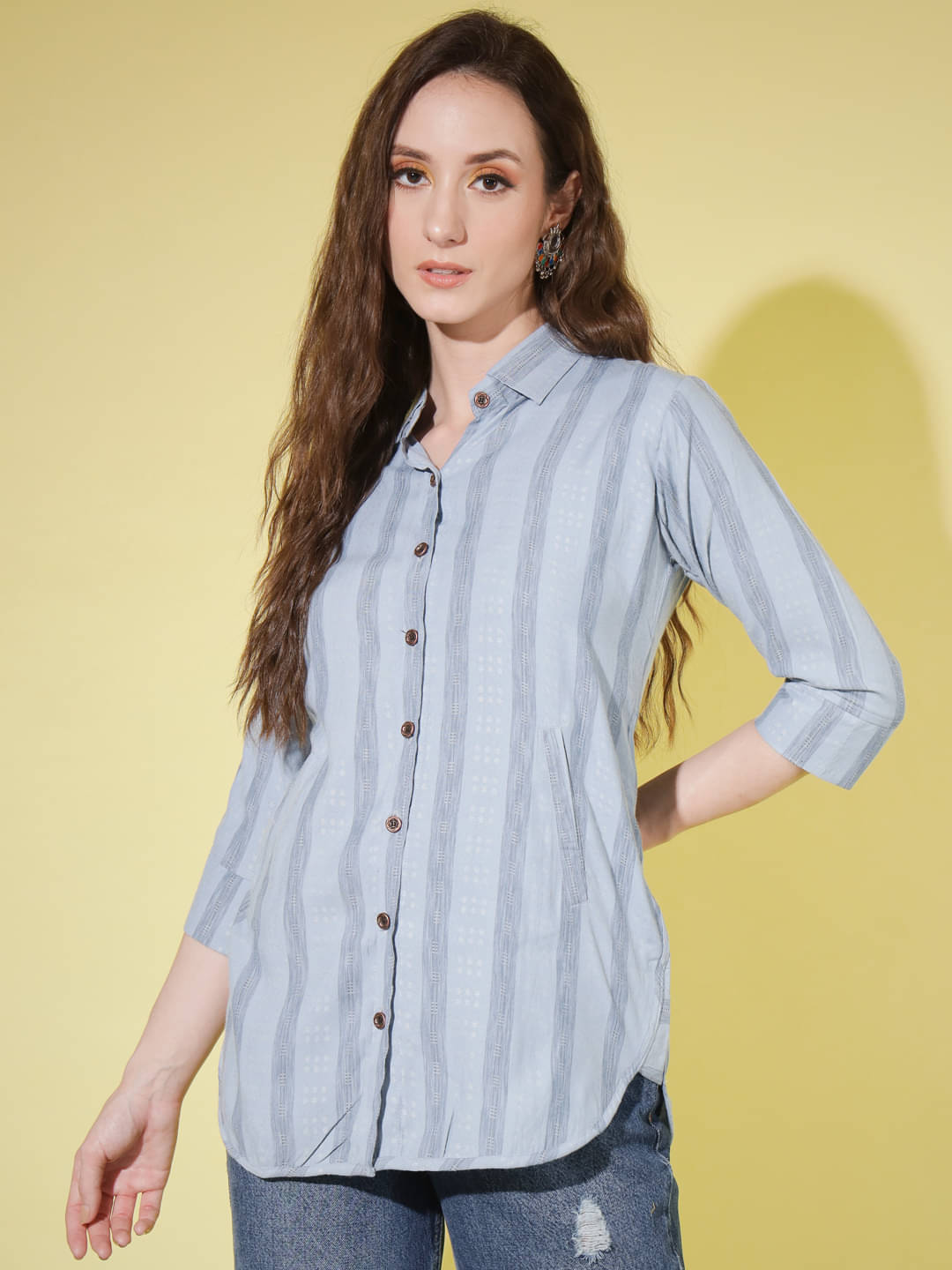 gufrina Blue Viscose Women's Regular Top ( Pack of 1 )     			gufrina Blue Viscose Women's Regular Top ( Pack of 1 )