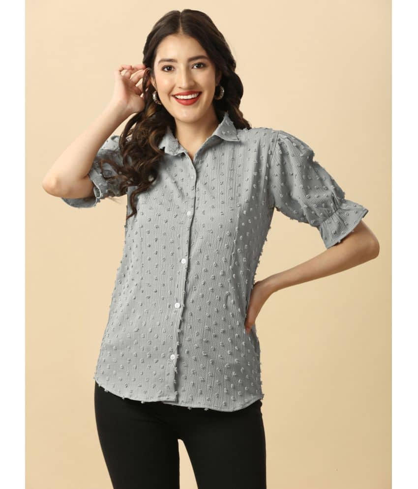 gufrina Women's Polyester Regular Top ( Grey )