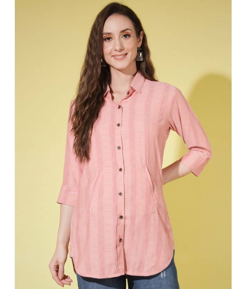 gufrina Peach Viscose Women's Regular Top ( Pack of 1 )     			gufrina Peach Viscose Women's Regular Top ( Pack of 1 )