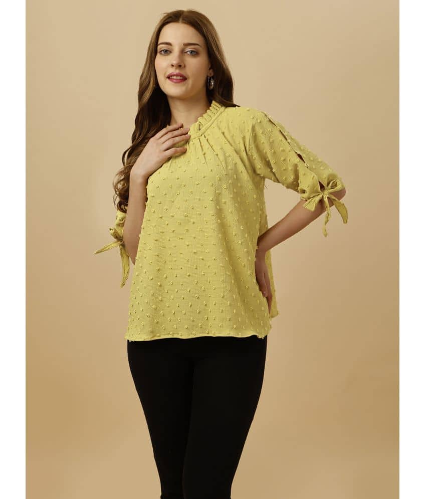 gufrina Women's Polyester Regular Top ( Yellow )
