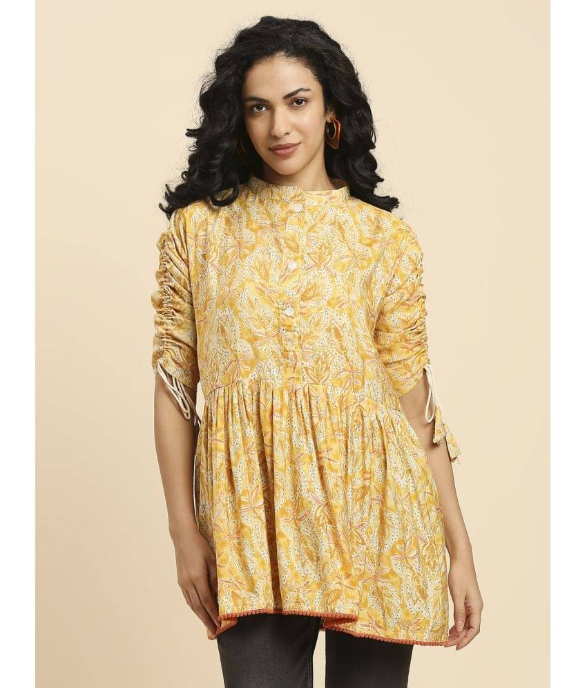 gufrina Women's Viscose Regular Top ( Yellow )     			gufrina Women's Viscose Regular Top ( Yellow )