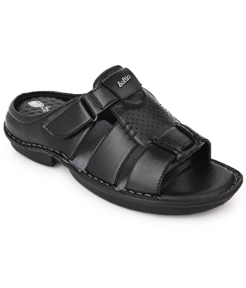 softio - Black Men's Sandals