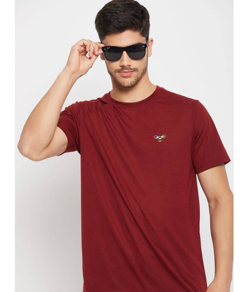     			Auxamis Pack of 1 Cotton Blend Regular Fit Men's T-Shirt ( Maroon )