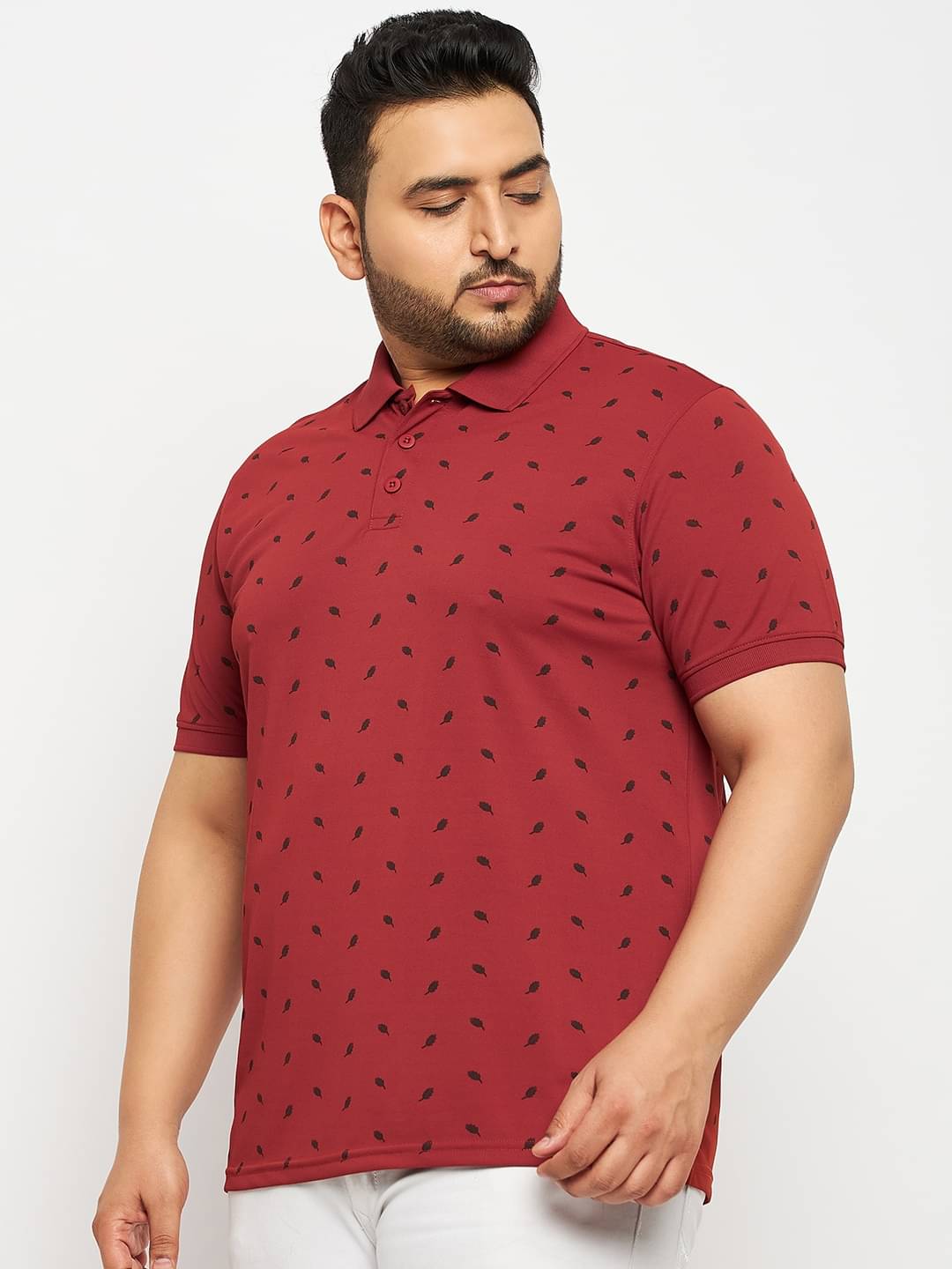 Auxamis Pack of 1 Cotton Blend Regular Fit Printed Half Sleeves Men's Polo T Shirt ( Rust ) Auxamis Pack of 1 Cotton Blend Regular Fit Printed Half Sleeves Men's Polo T Shirt ( Rust )