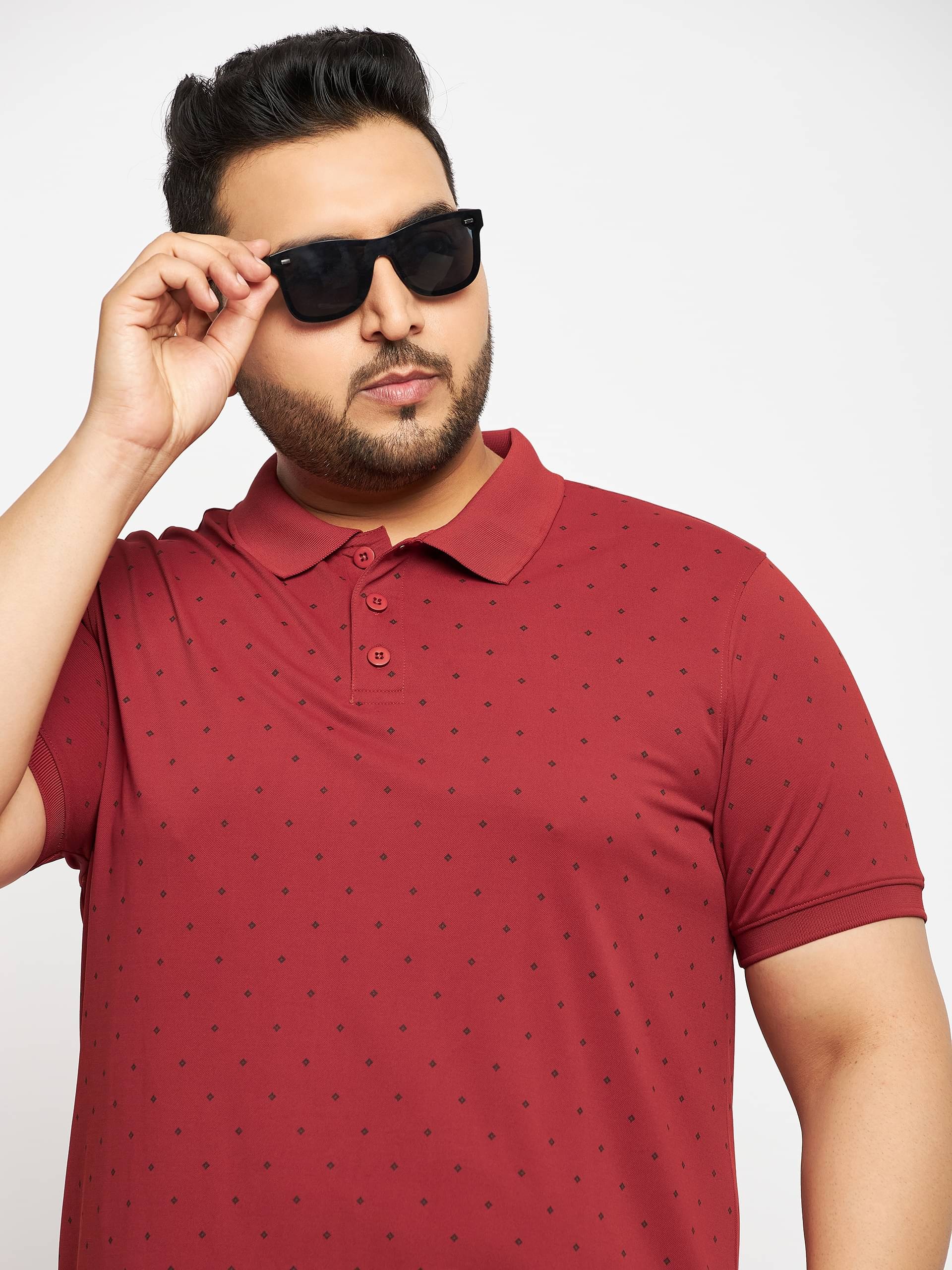 Auxamis Pack of 1 Cotton Blend Regular Fit Printed Half Sleeves Men's Polo T Shirt ( Rust ) Auxamis Pack of 1 Cotton Blend Regular Fit Printed Half Sleeves Men's Polo T Shirt ( Rust )