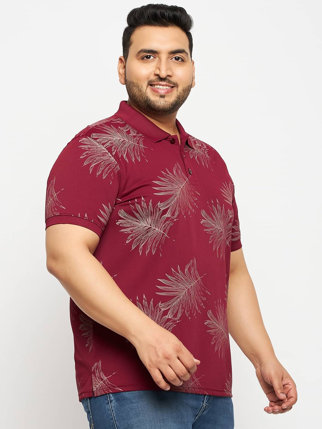     			Auxamis Pack of 1 Cotton Blend Regular Fit Printed Half Sleeves Men's Polo T Shirt ( Maroon )