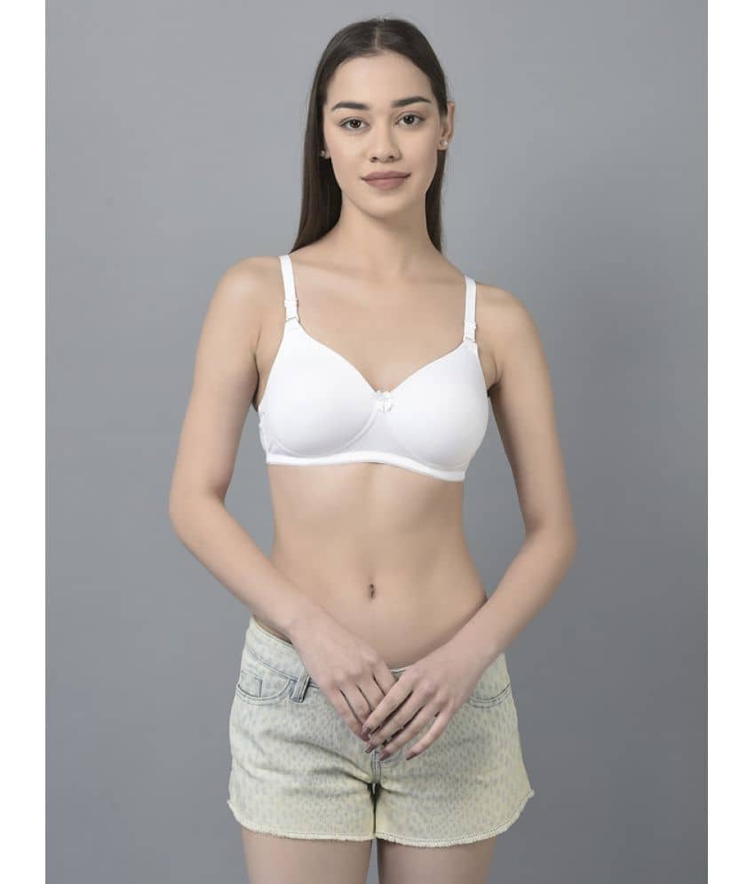 Dollar Missy White Cotton Lightly Padded Women's T-Shirt Bra ( Pack of 1 )